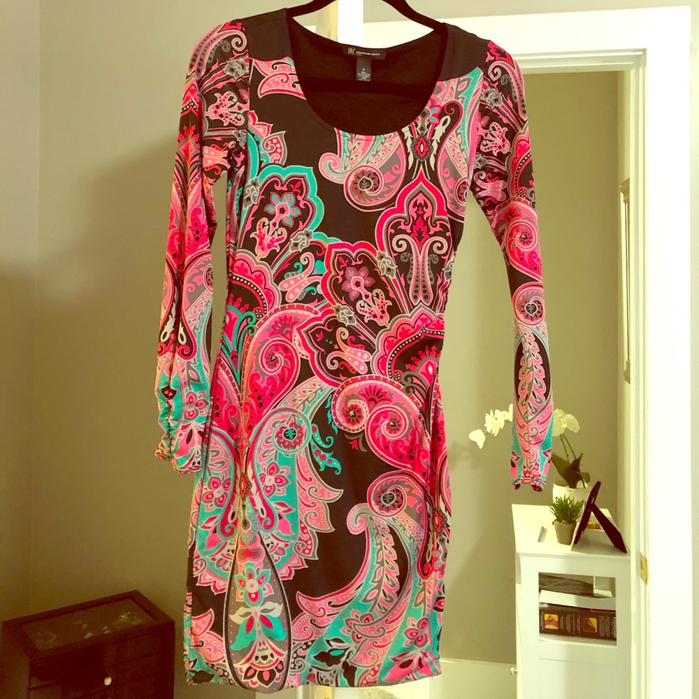INC Long Sleeve Floral dress